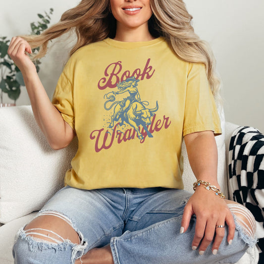 Book Wrangler Cowgirl T-shirt