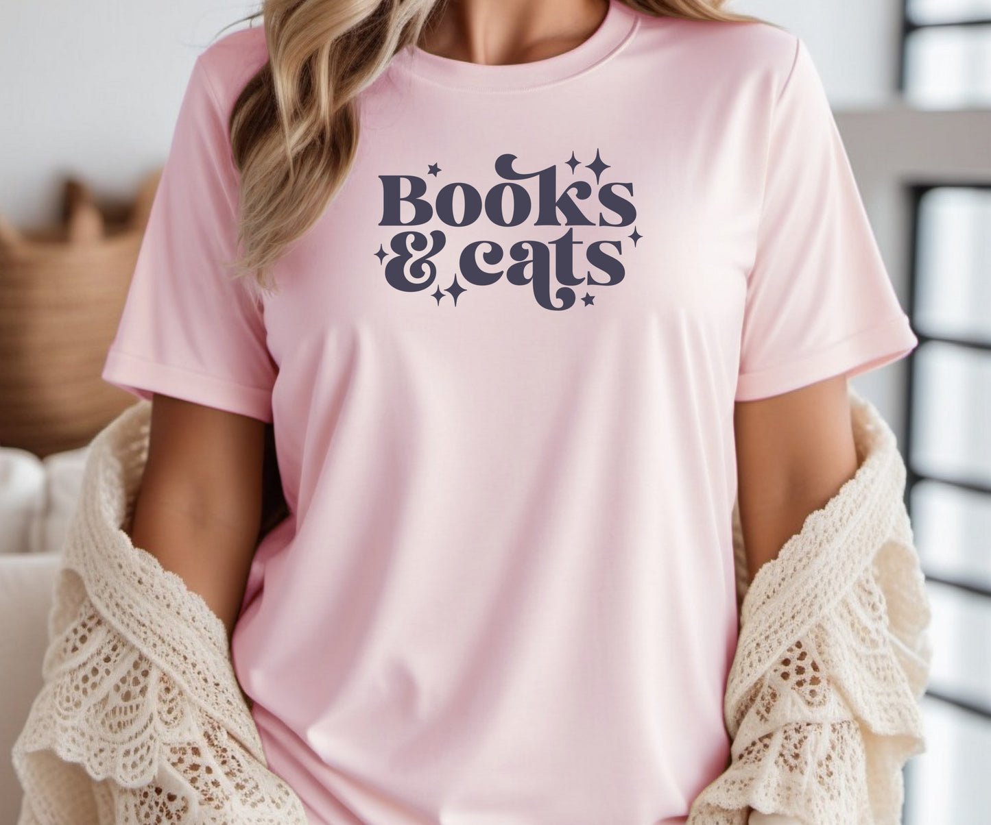 Books and Cats Reader T-shirt