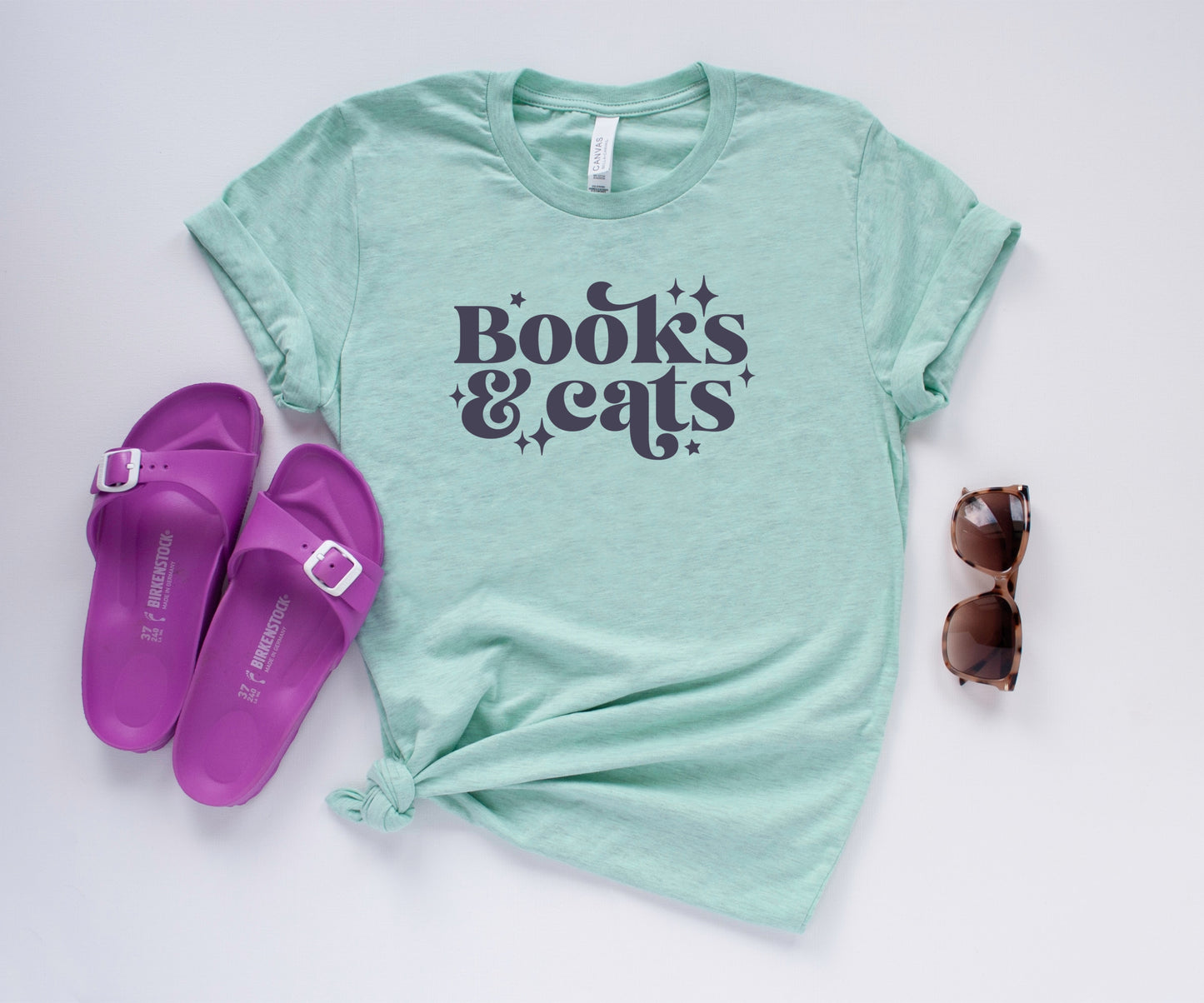 Books and Cats Reader T-shirt