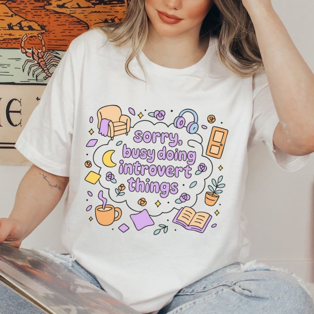 Busy Doing Introvert Things Tshirt