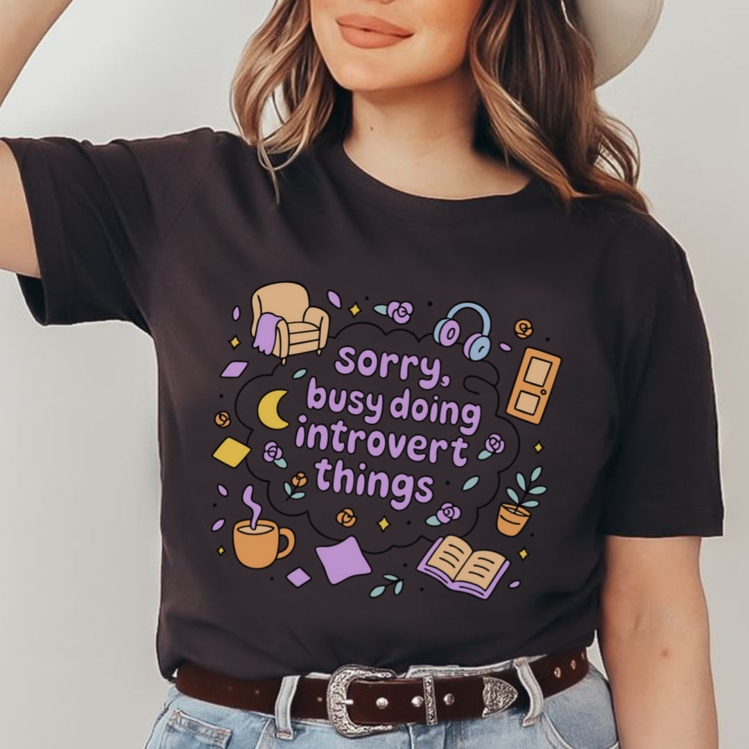 Busy Doing Introvert Things Tshirt