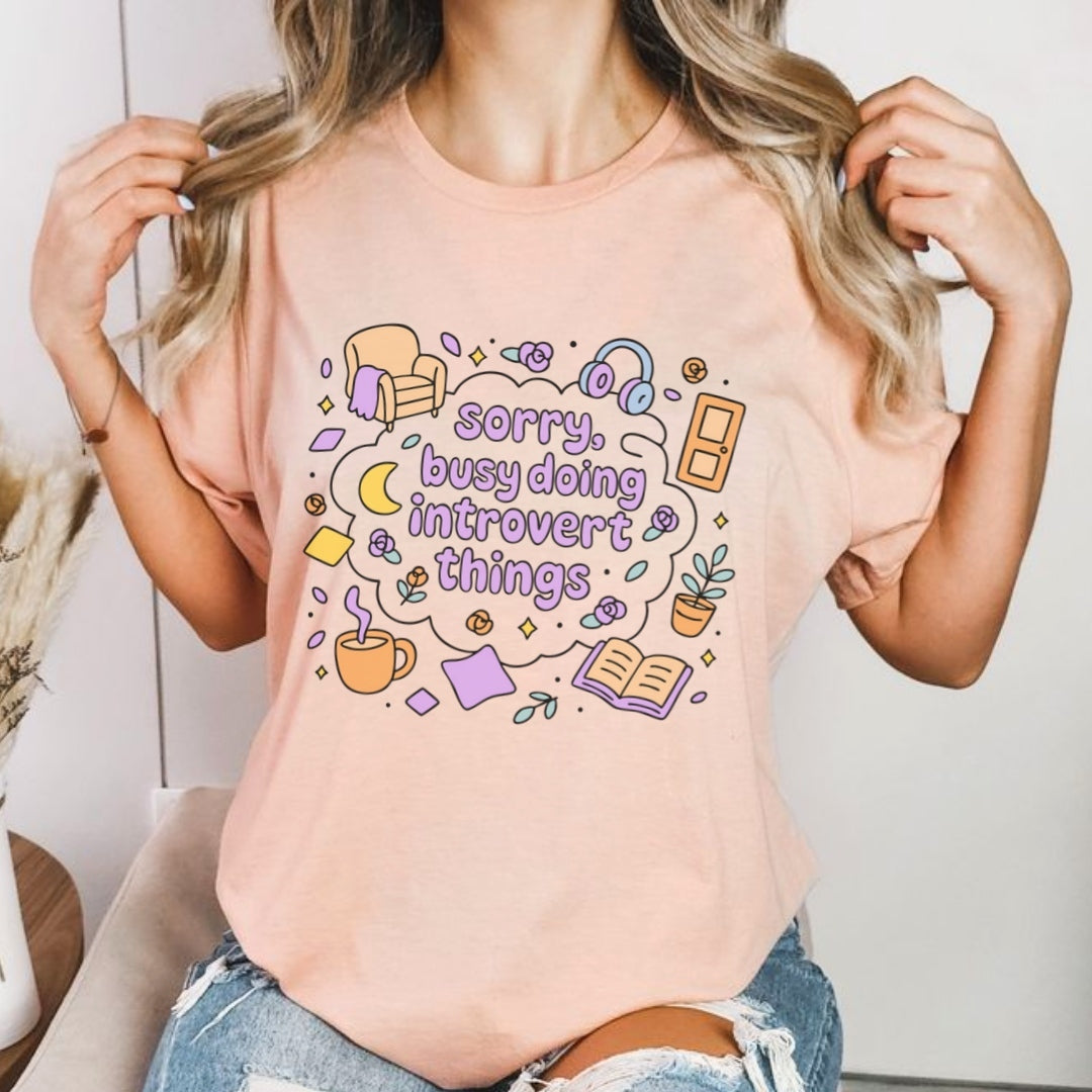 Busy Doing Introvert Things Tshirt