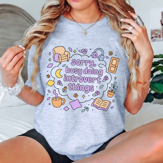 Busy Doing Introvert Things Tshirt