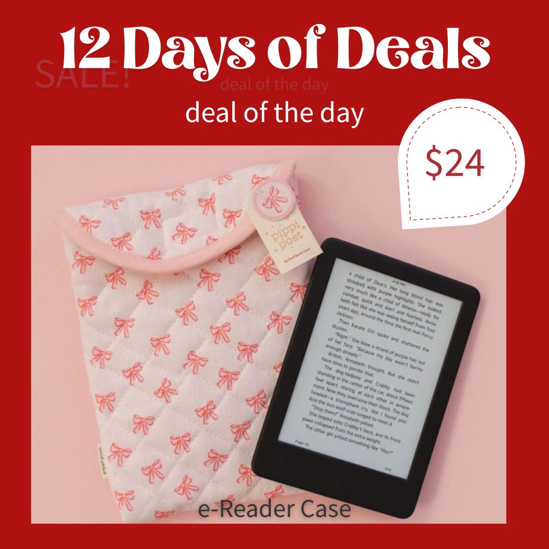 Pink Bows Quilted e-Reader Case