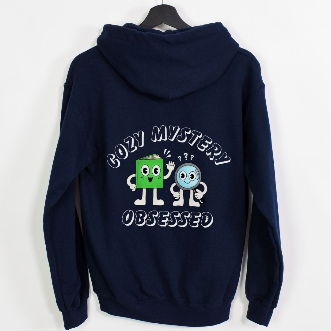 "Cozy Mystery Obsessed" Back Print Hoodie Sweatshirt