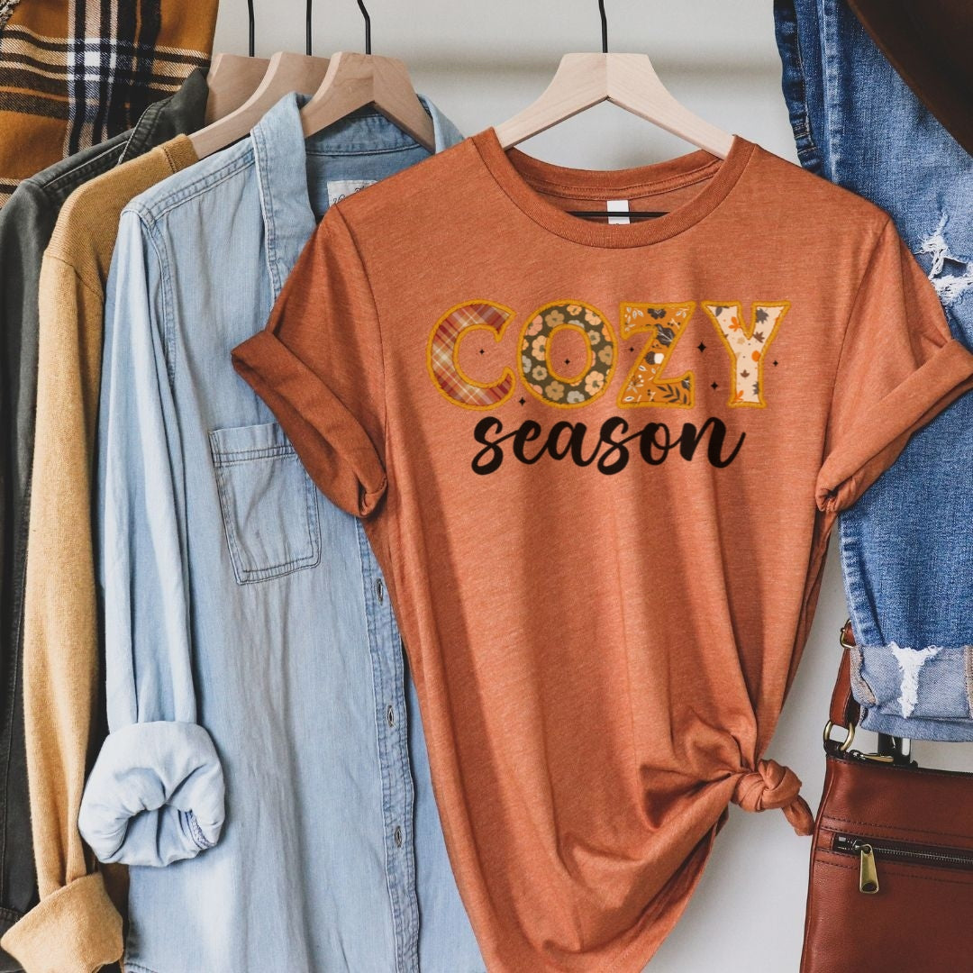 Cozy Season Patchwork T-Shirt