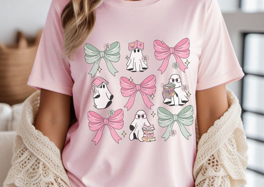 Ghostly Readers & Bows T-shirt