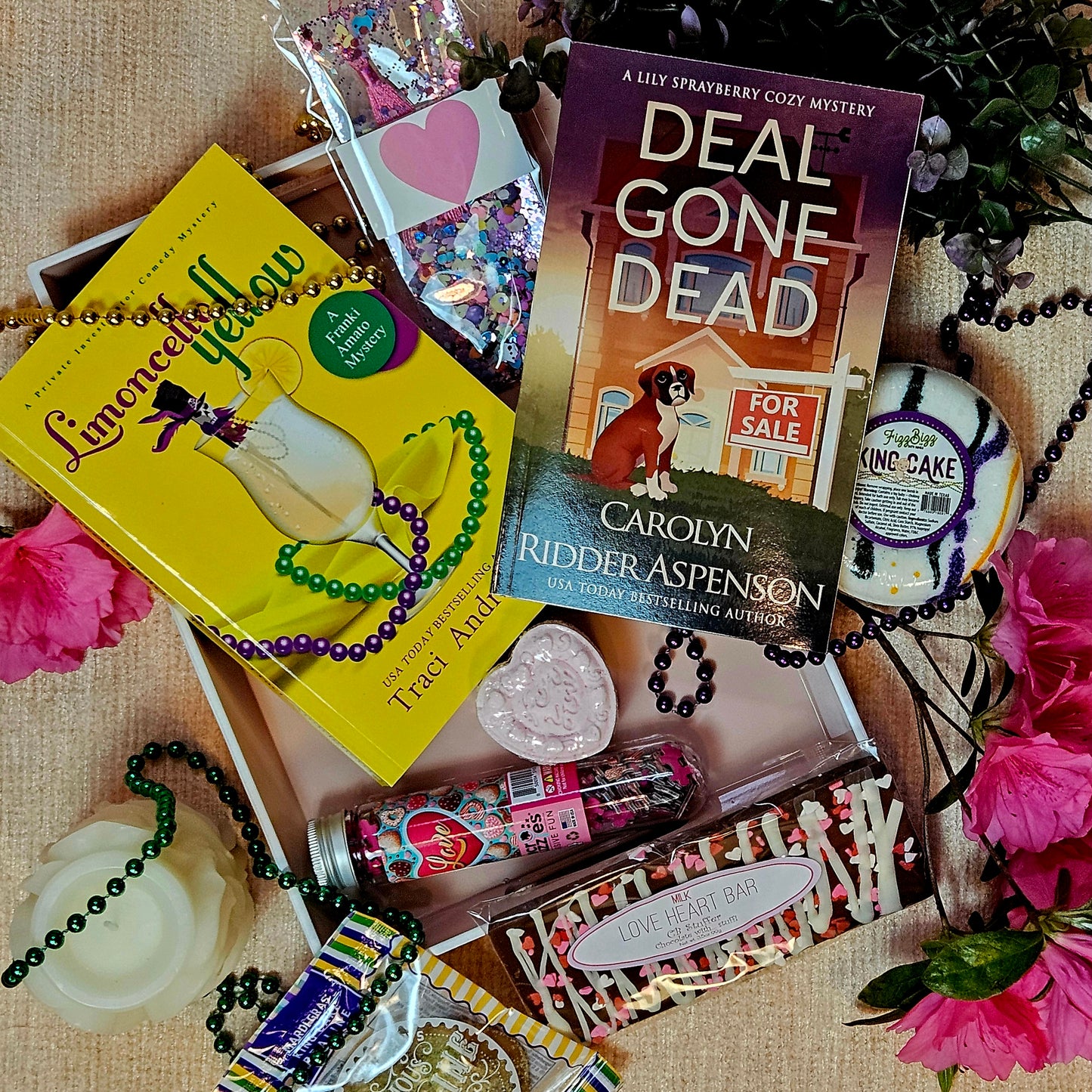 LOVE, BEADS & MURDER MYSTERIES Cozy Mystery Book Box