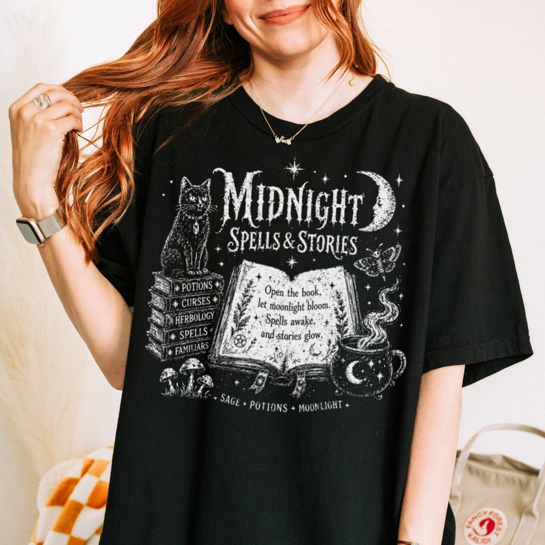 Midnight Spells and Stories Comfort Colors T-shirt