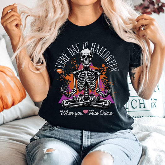 Halloween True Crime Lover Comfort Colors T-shirt