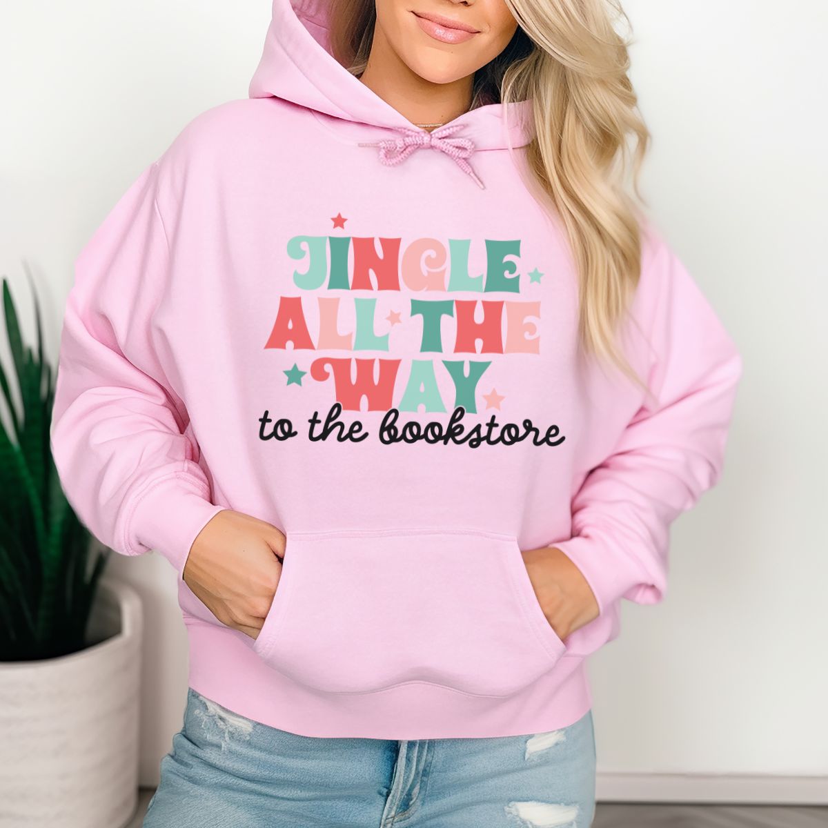 Jingle All the Way to the Bookstore Hooded Sweatshirt