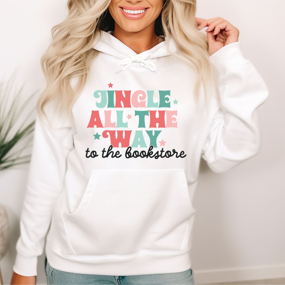 Jingle All the Way to the Bookstore Hooded Sweatshirt