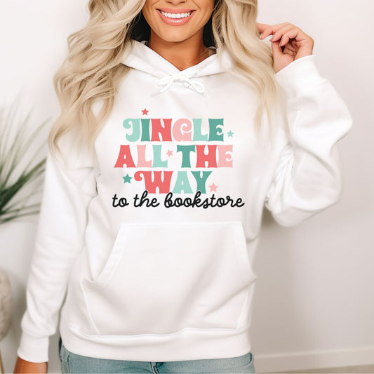 Jingle All the Way to the Bookstore Hooded Sweatshirt