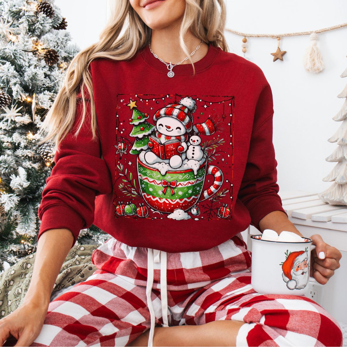 Snowman Reader Sweatshirt