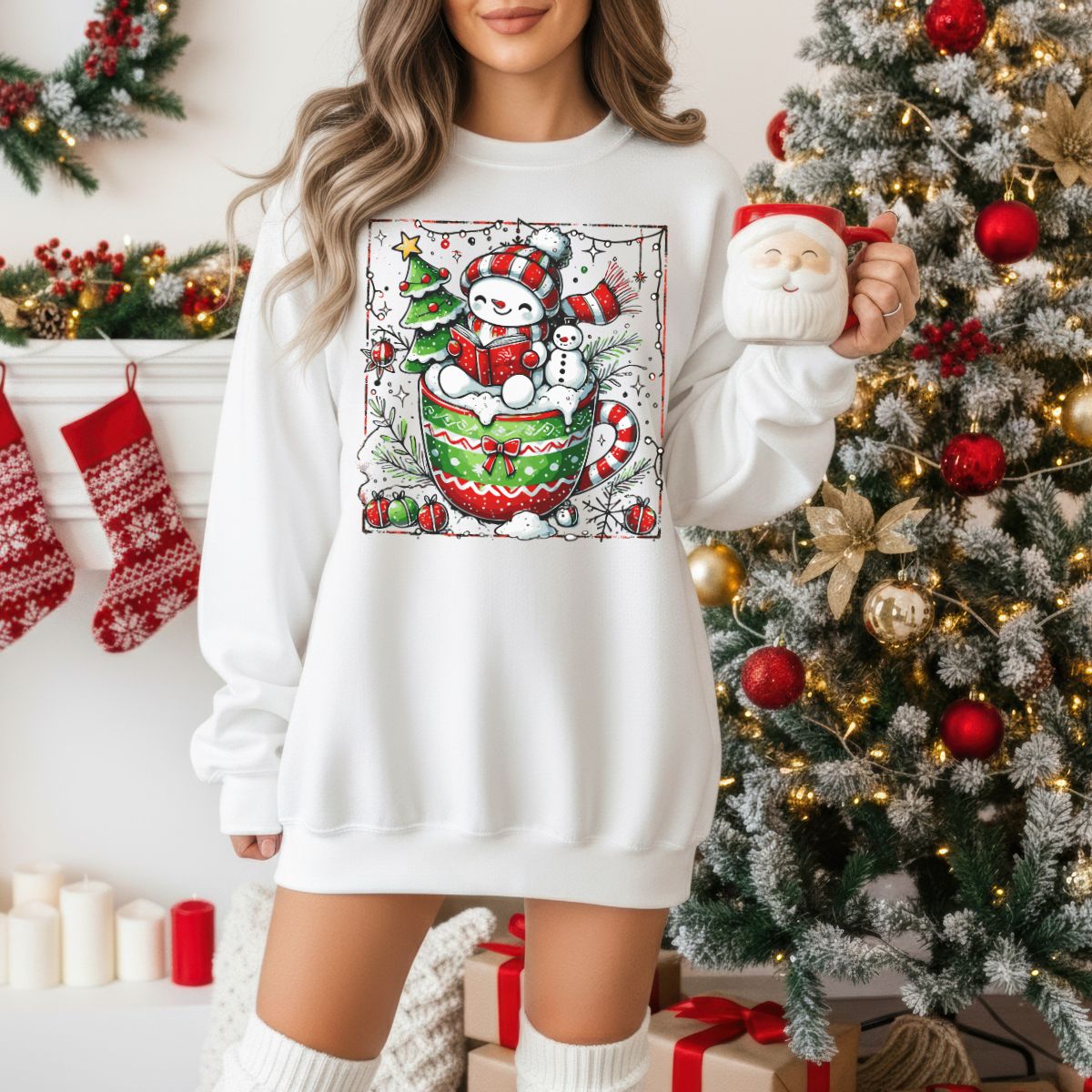 Snowman Reader Sweatshirt