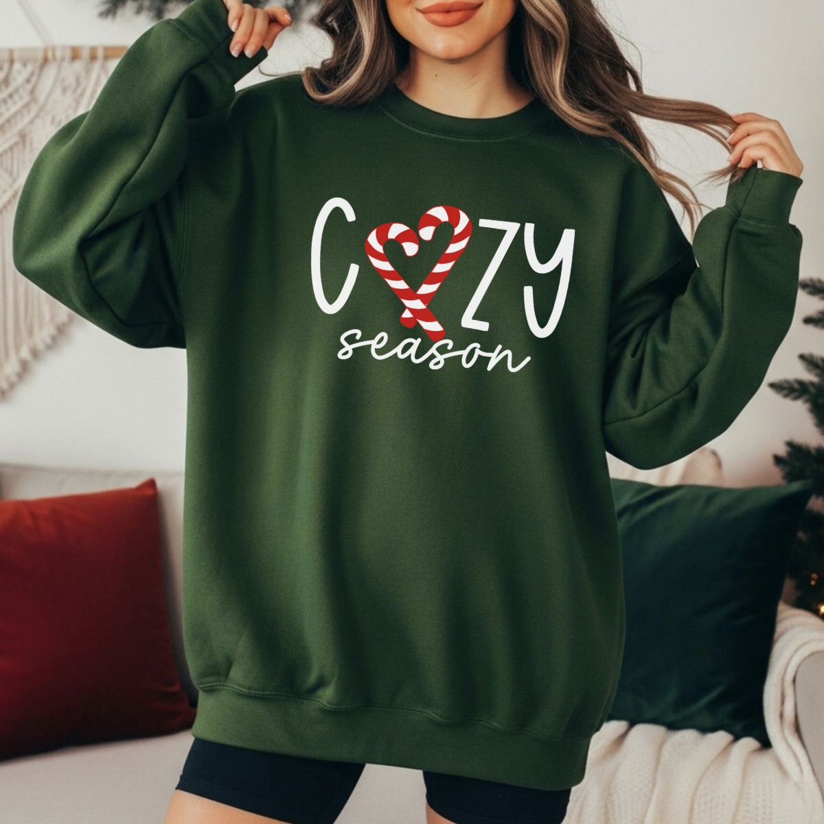 Cozy Season Candy Cane Sweatshirt