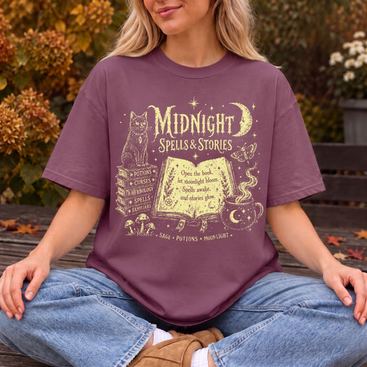 Midnight Spells and Stories Comfort Colors T-shirt