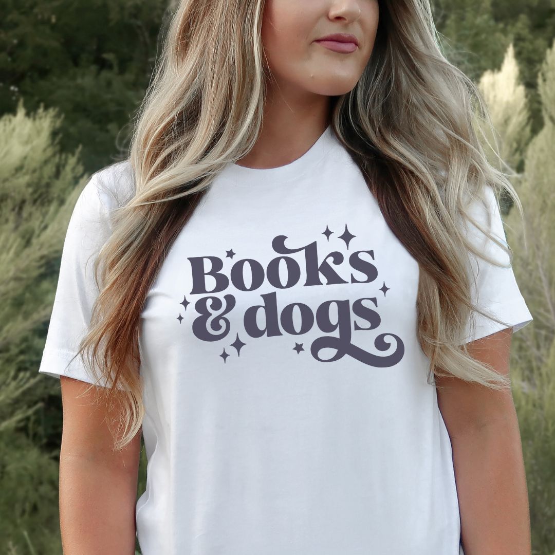 Books and Dogs Reader T-shirt