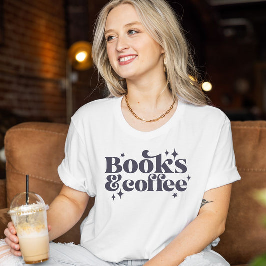 Books and Coffee Reader T-shirt