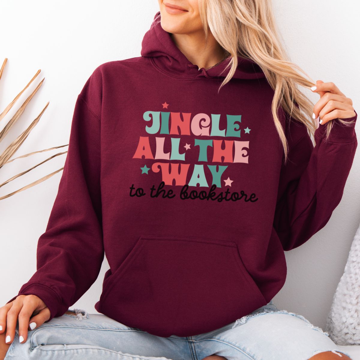 Jingle All the Way to the Bookstore Hooded Sweatshirt