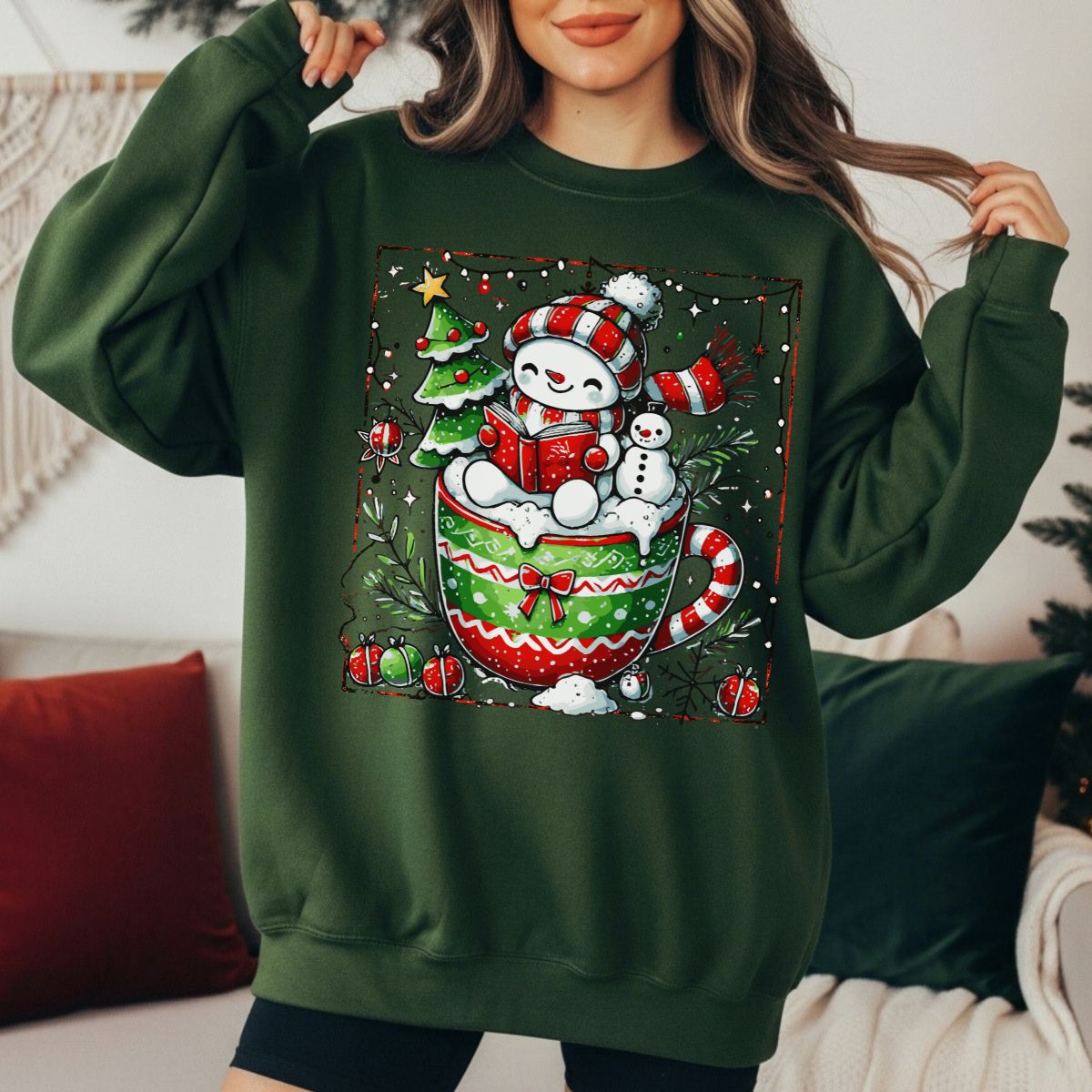 Snowman Reader Sweatshirt