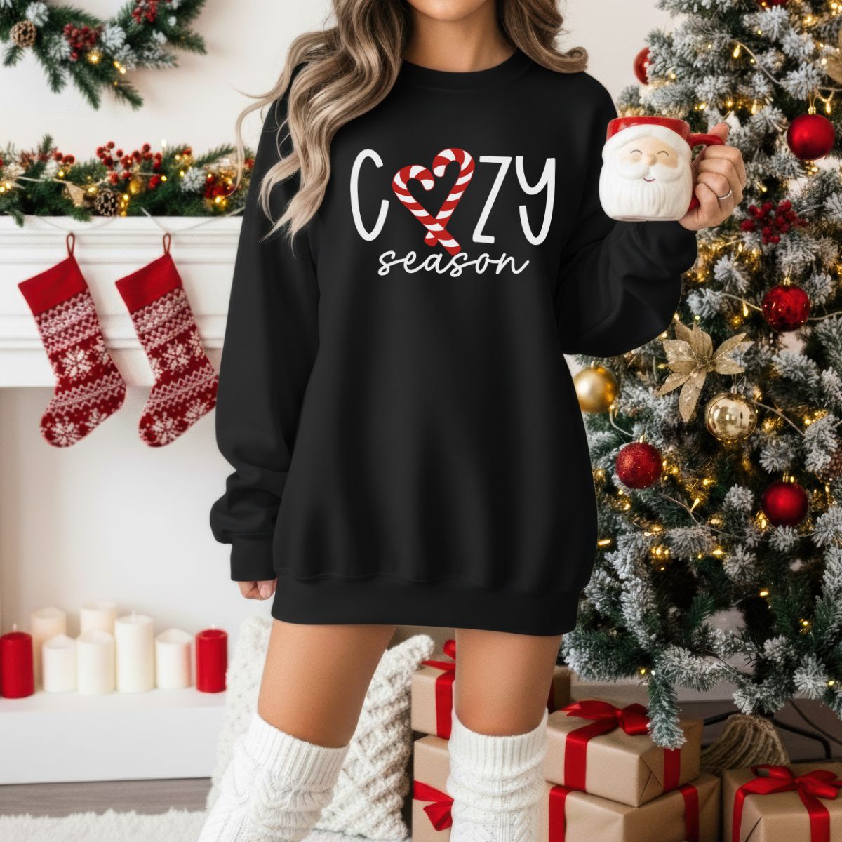 Cozy Season Candy Cane Sweatshirt