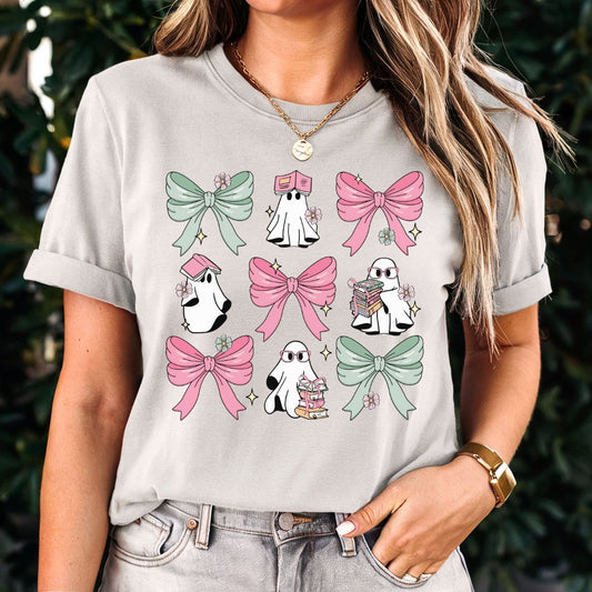 Ghostly Readers & Bows T-shirt