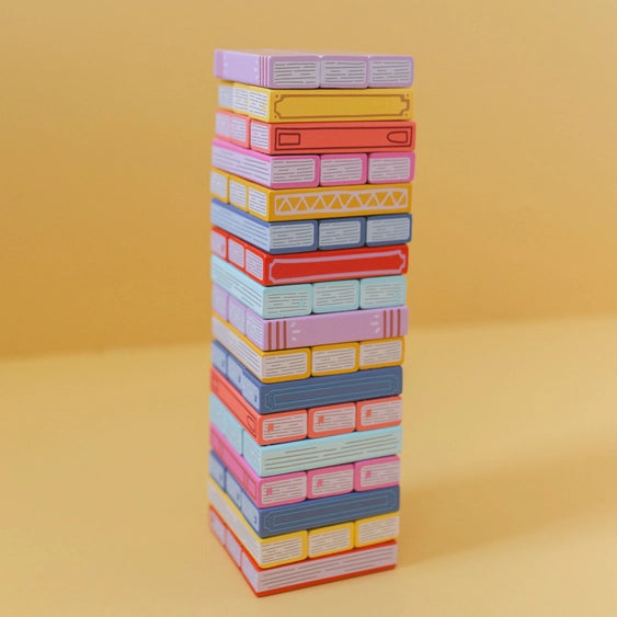 Tumbling Book Stack - Wooden Block Stacking & Balance Game